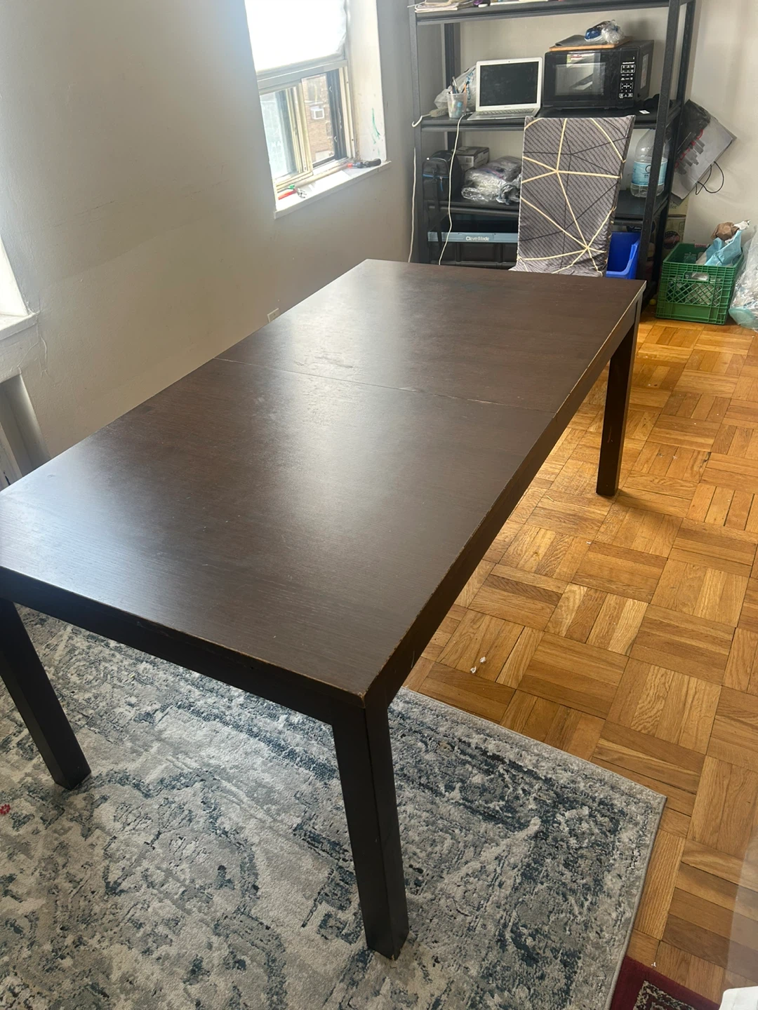 Dark Brown Extendable Dining Table