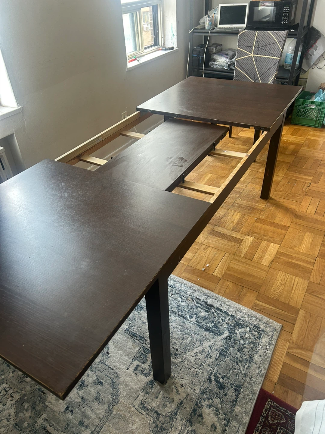 Dark Brown Extendable Dining Table - photo 2