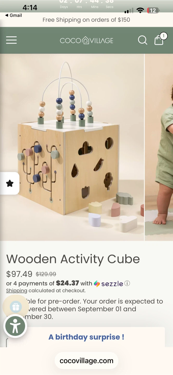 Coco Village Wooden Activity Cube