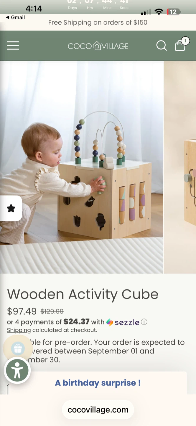 Coco Village Wooden Activity Cube - photo 2