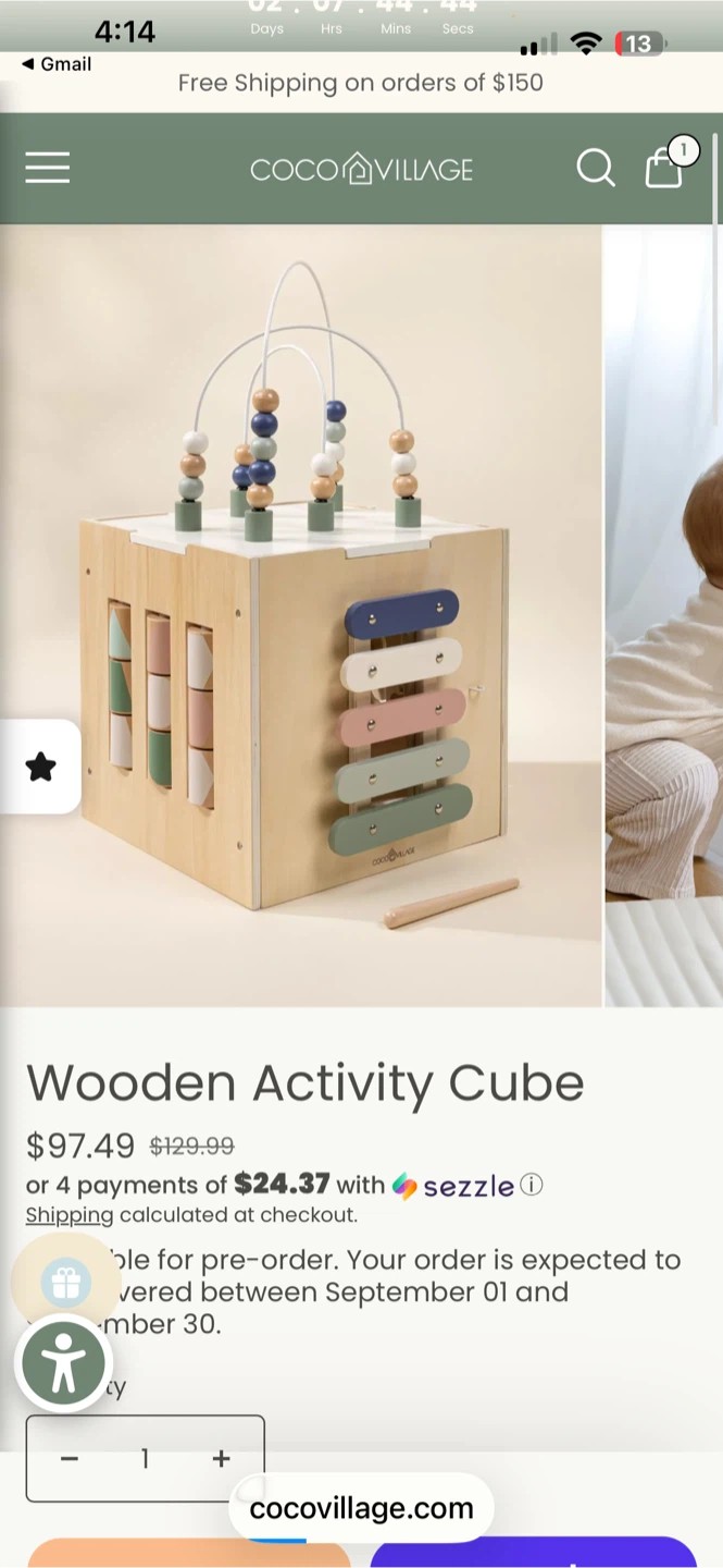 Coco Village Wooden Activity Cube - photo 3