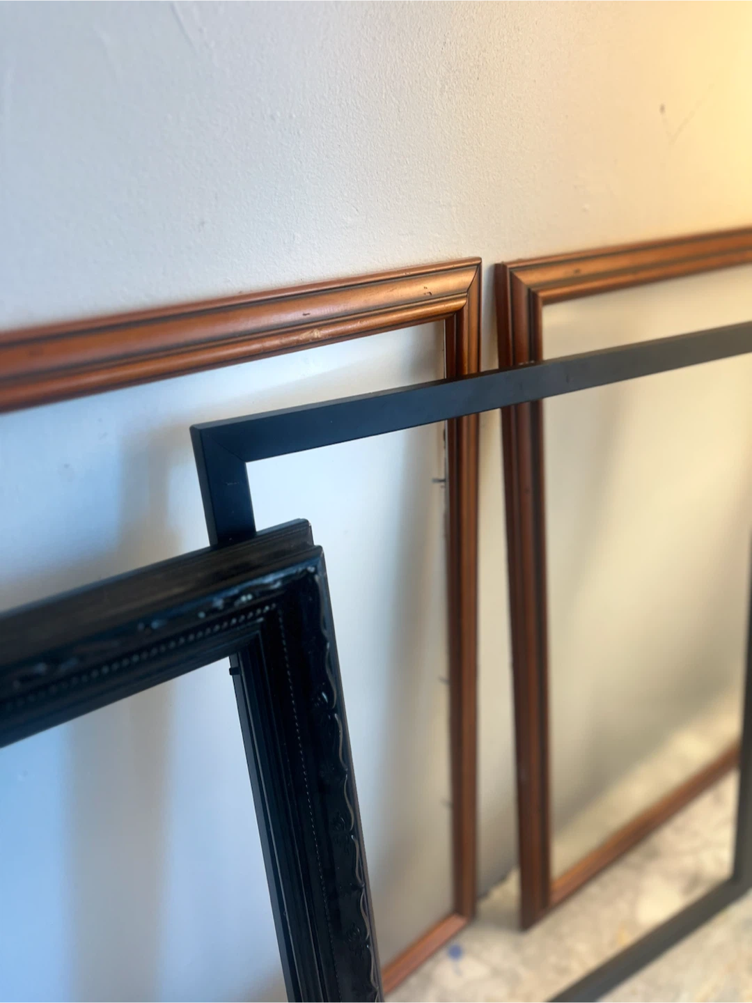 4 Assorted Picture Frames - Wood and Black - photo 2