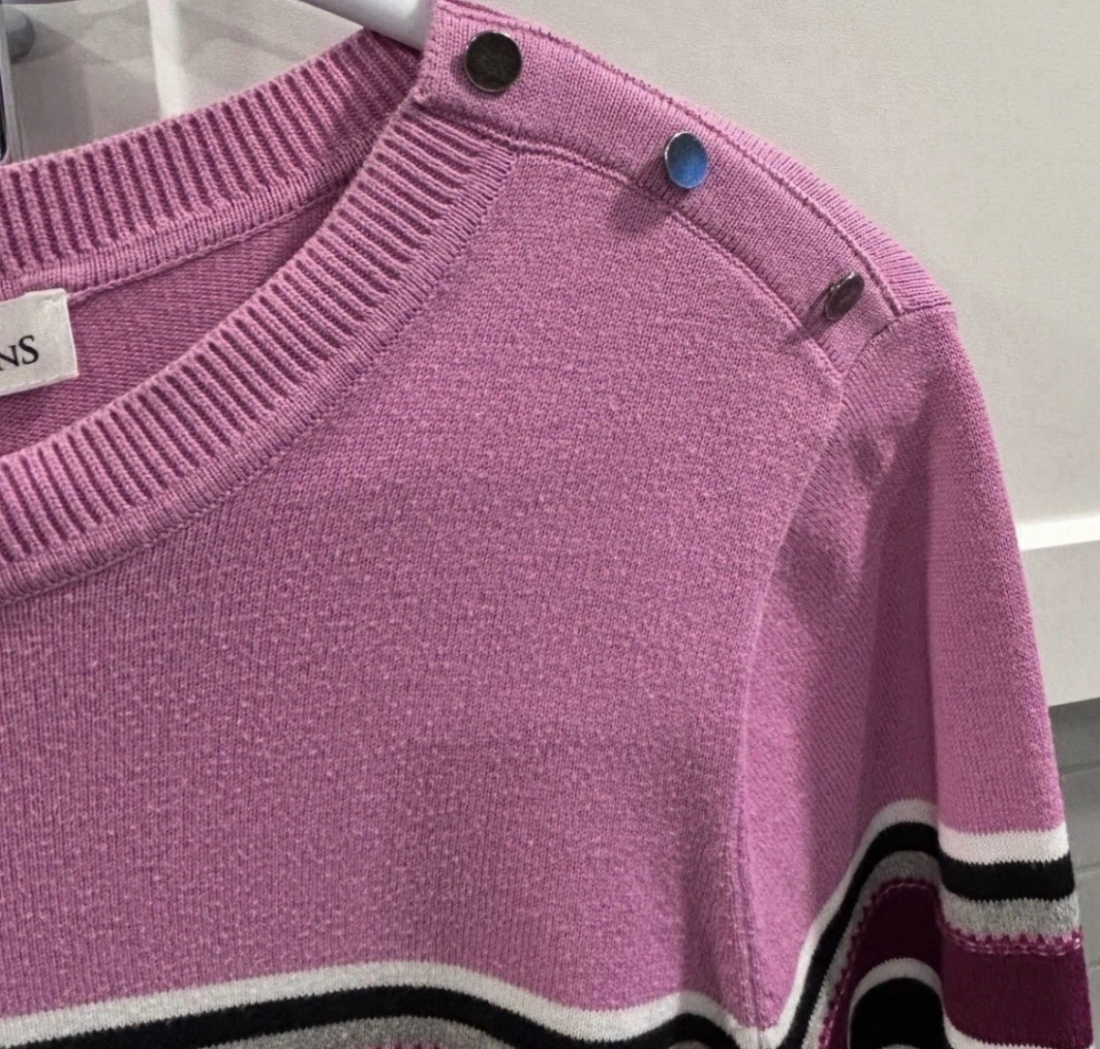 Women’s Striped Lightweight Sweater Shirt (Size L) - photo 3