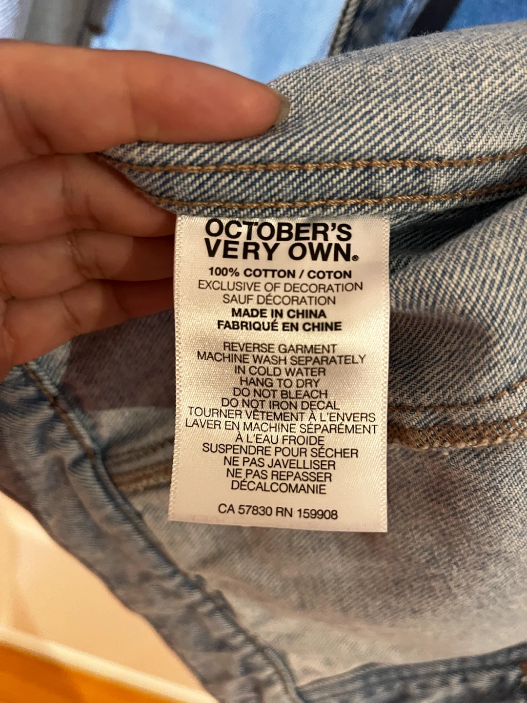 October's Very Own (OVO) Light Wash Denim Trucker Jacket - photo 4
