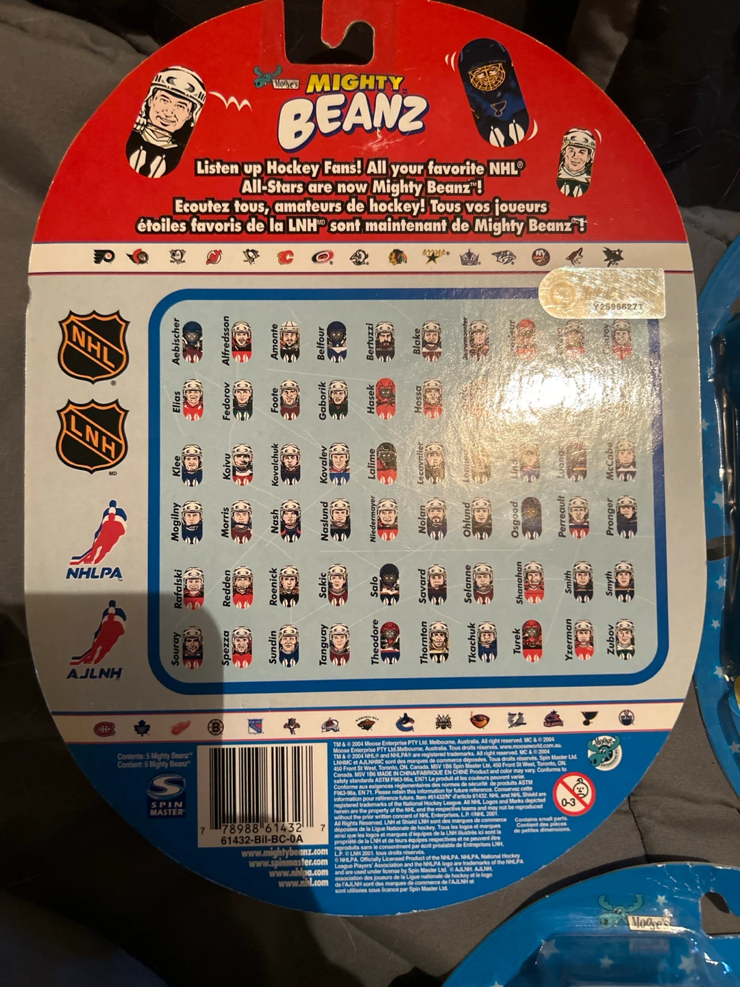 VINTAGE Mighty Beanz NHL Hockey Stars 2003/2004 Season BNIB - photo 3