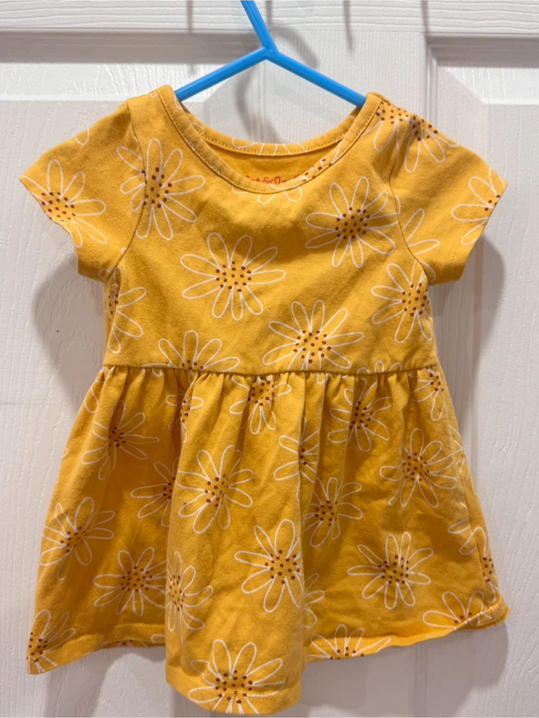 Cat & Jack Yellow Floral Dress - 12M