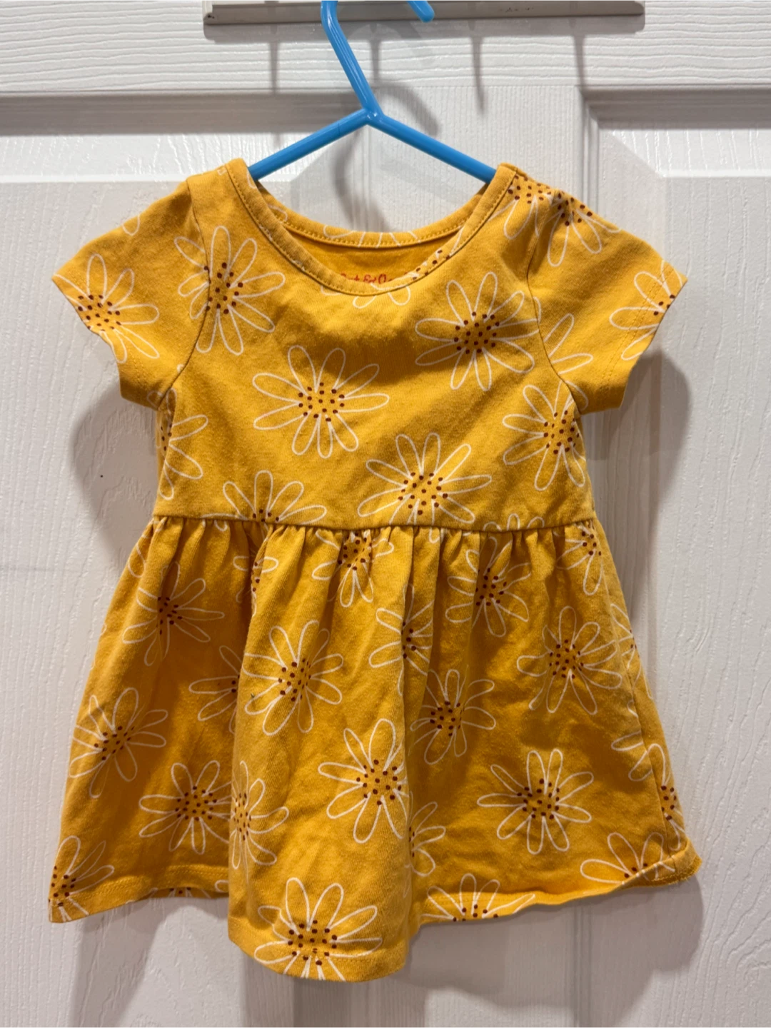Cat & Jack Yellow Floral Dress - 12M - photo 2