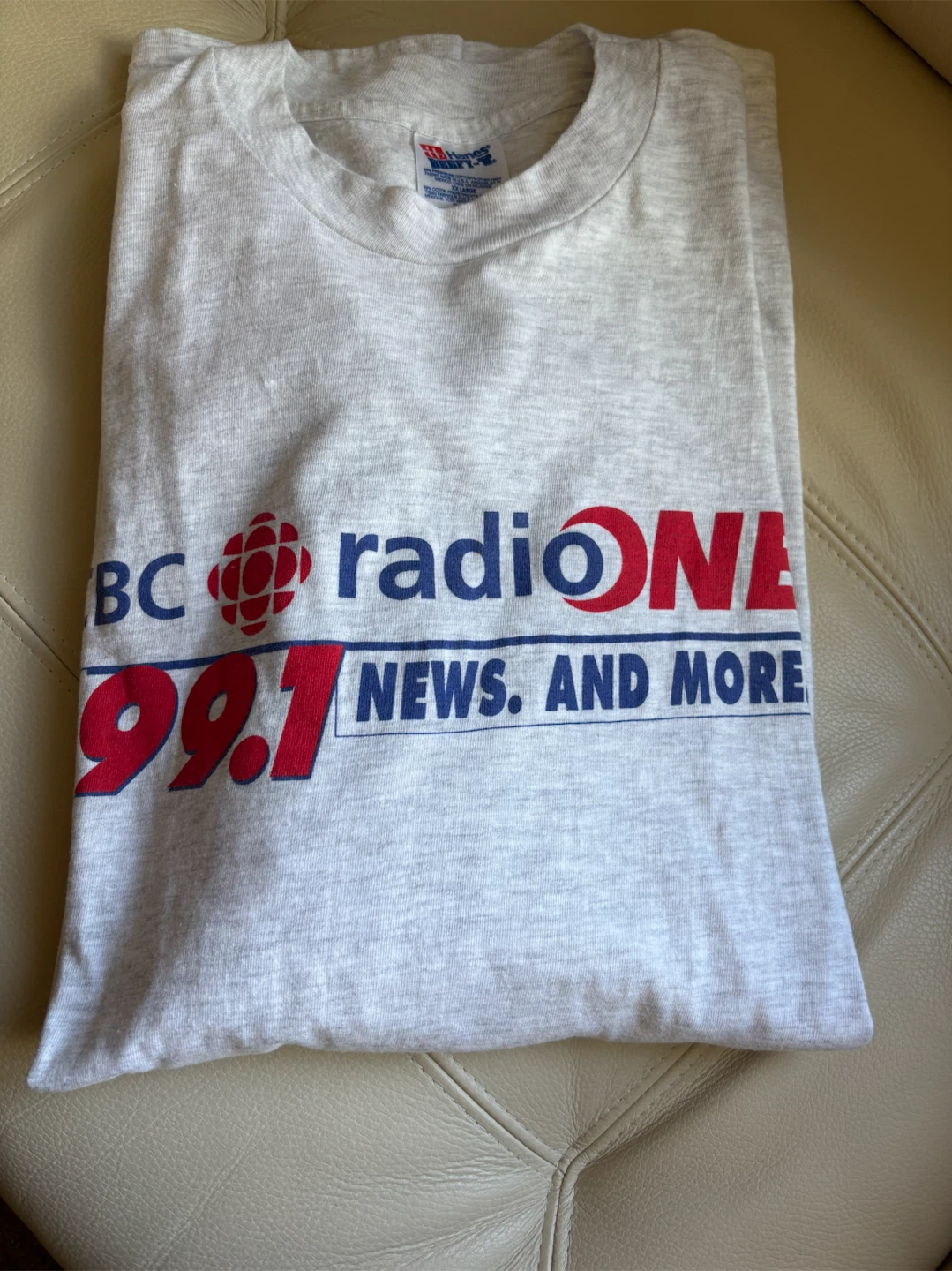 Vintage XXL CBC Radio One 99.1 Crew Long Sleeve T-Shirt