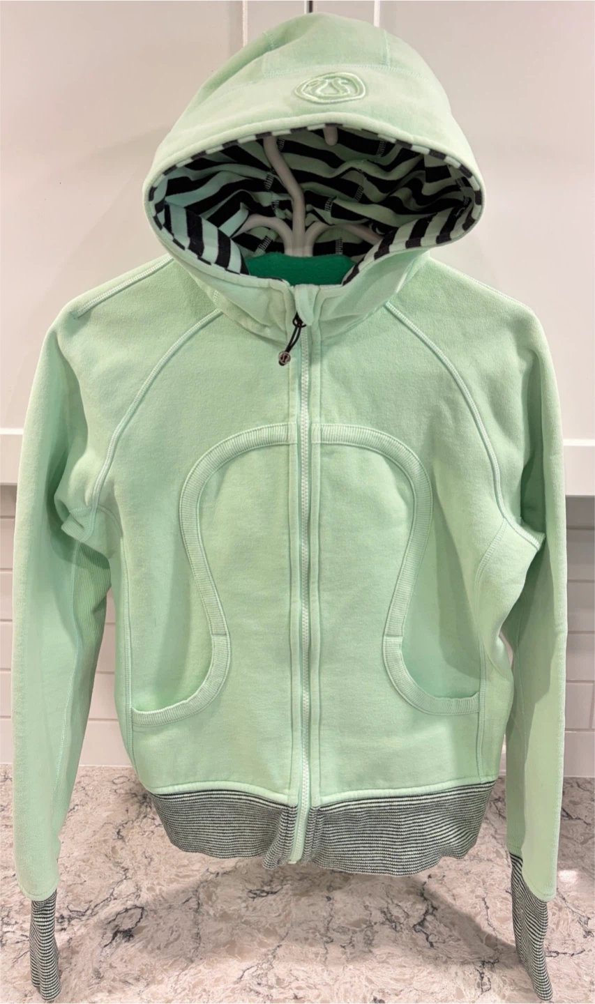 Women’s Lululemon Scuba Mint Green Hoodie Full Zip Jacket