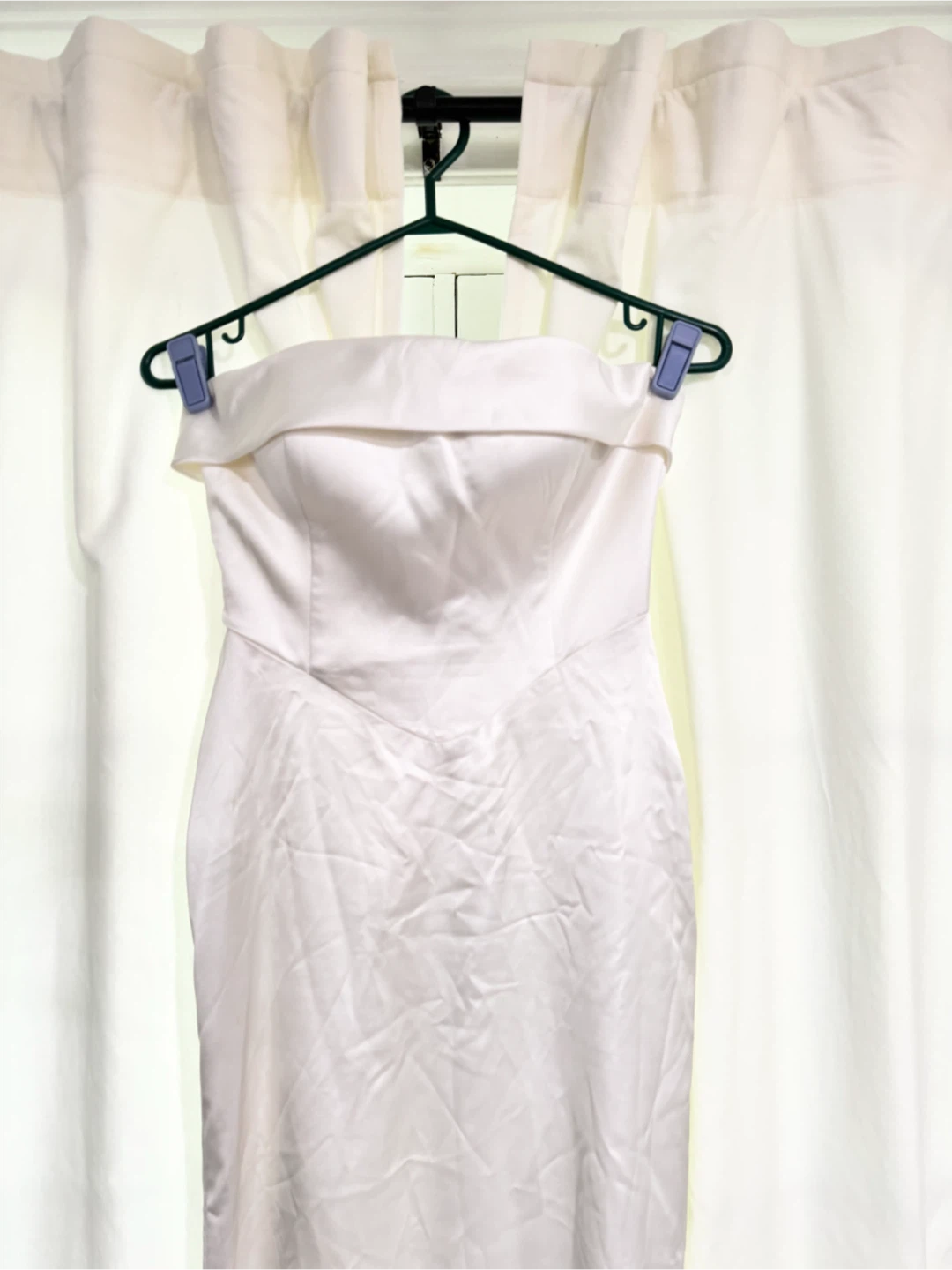 Strapless Satin Gown XS