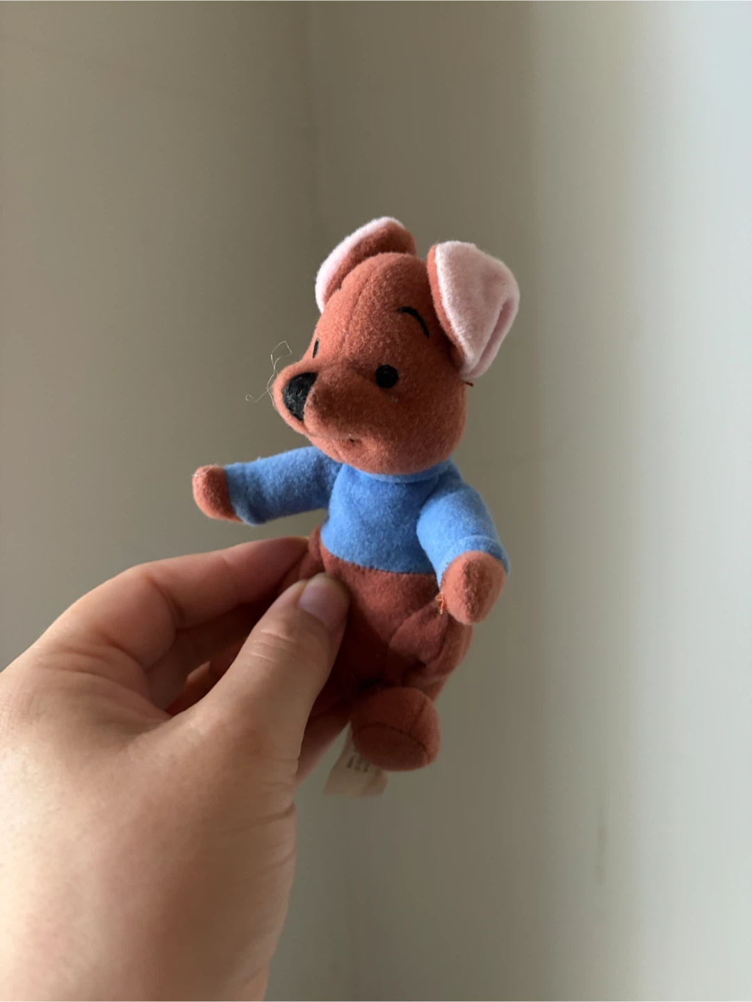Brown Roo Toy with Blue Shirt