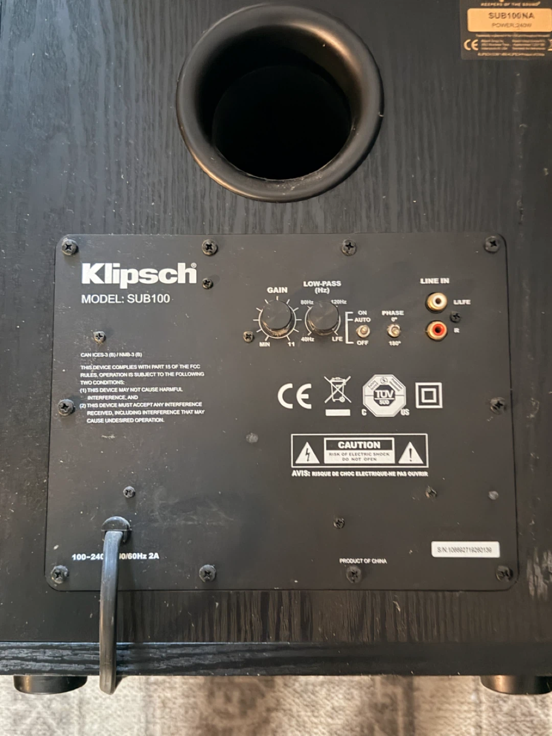 Klipsch SUB100 Subwoofer - photo 2