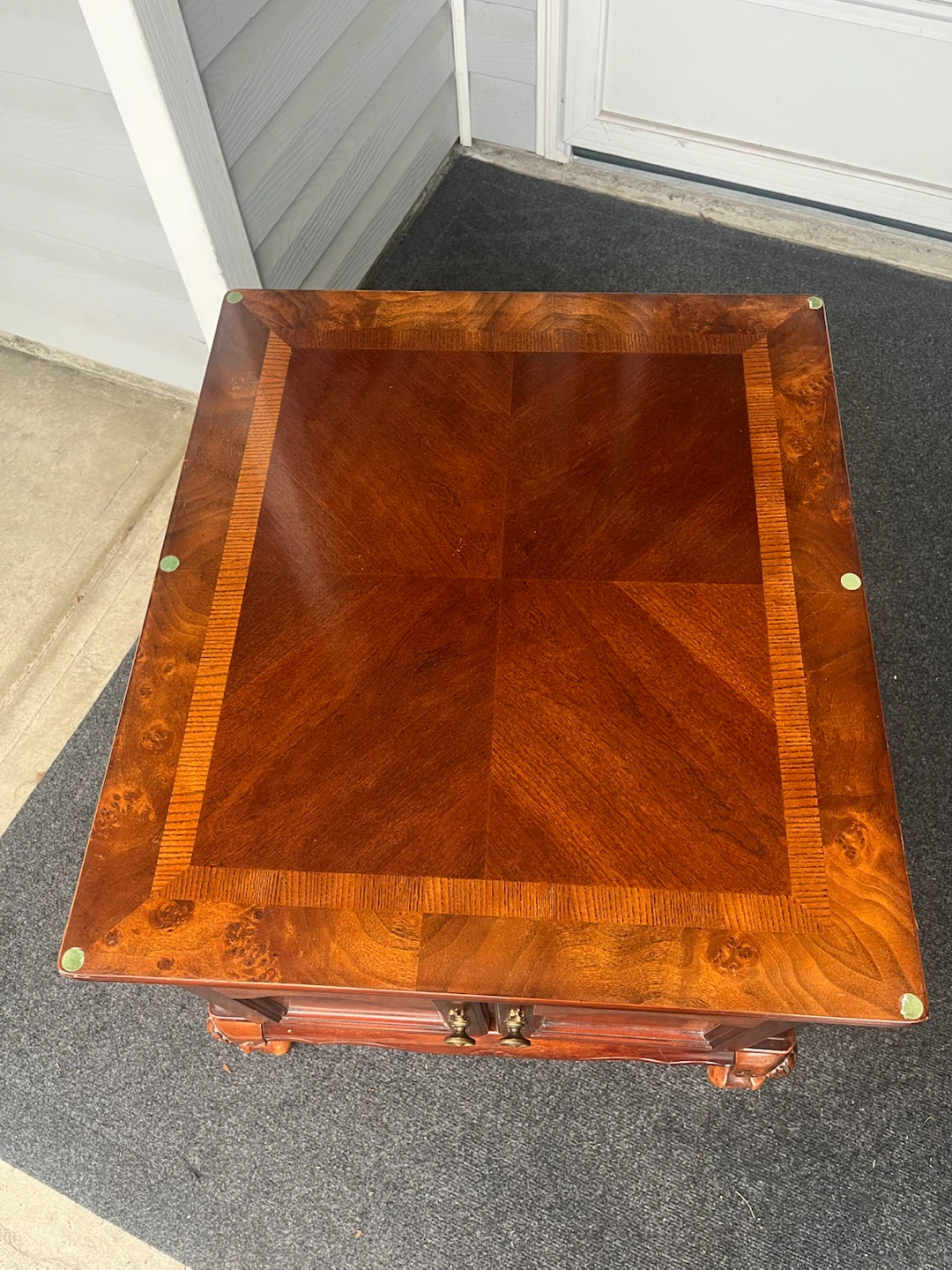 Vintage Wooden Side Table with Cabinet - photo 4
