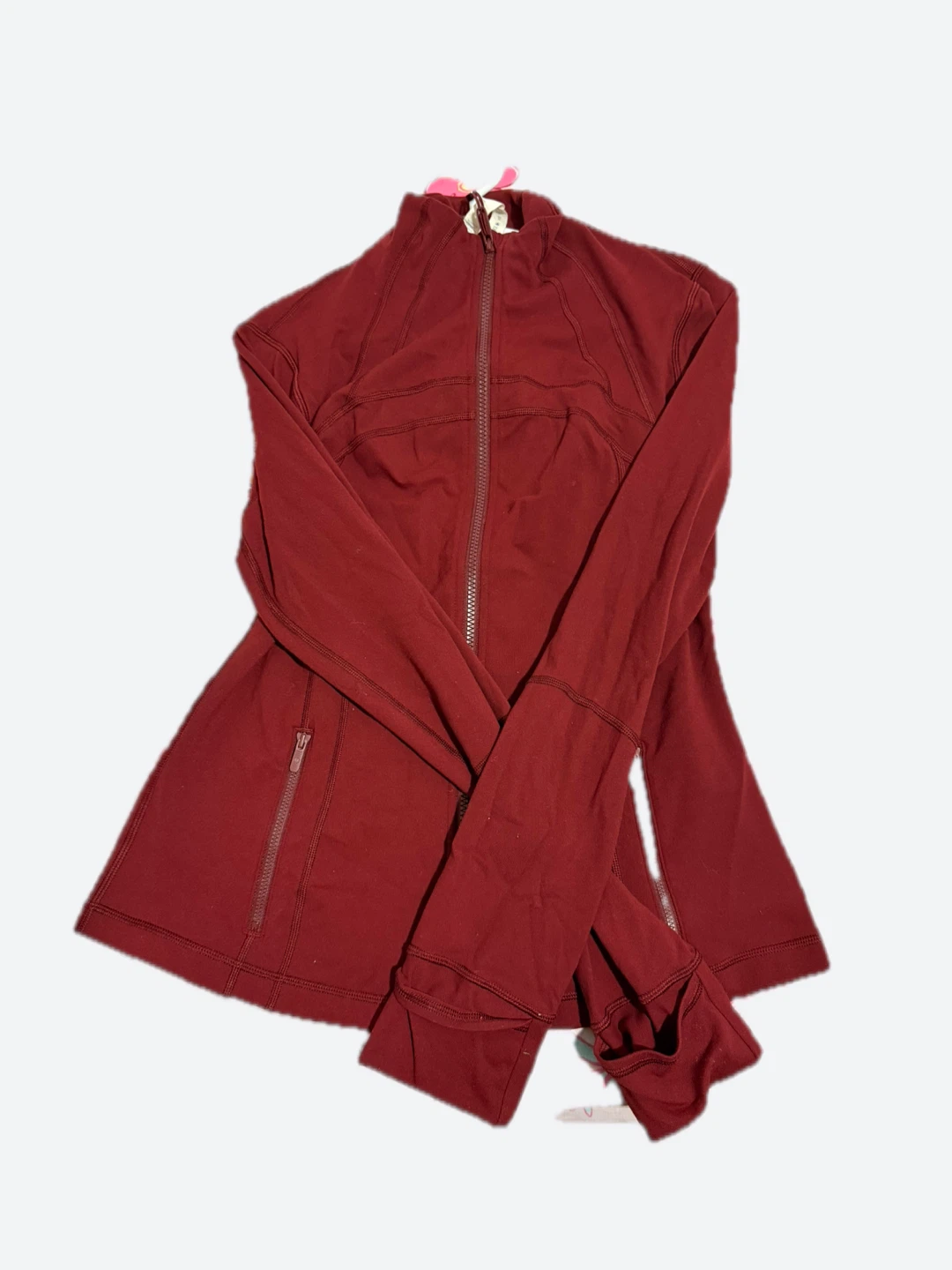 Lululemon Burgundy Zip-Up Jacket Size 10