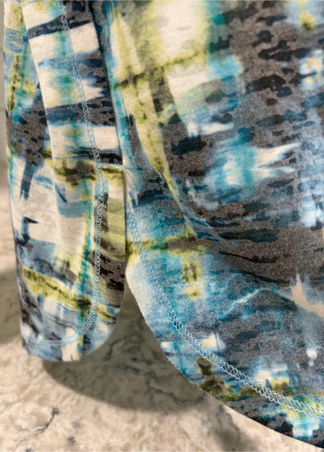 Women’s Northern Reflections Abstract Watercolor Long Sleeve Top - photo 2