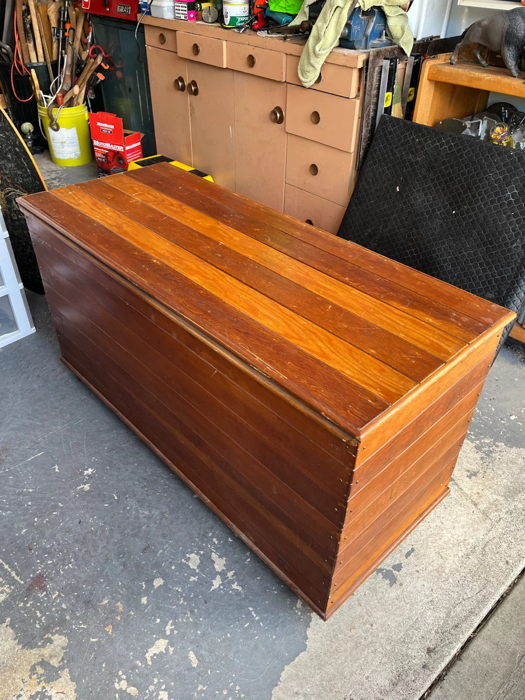 Vintage cedar Wooden Storage Chest Trunk - photo 3