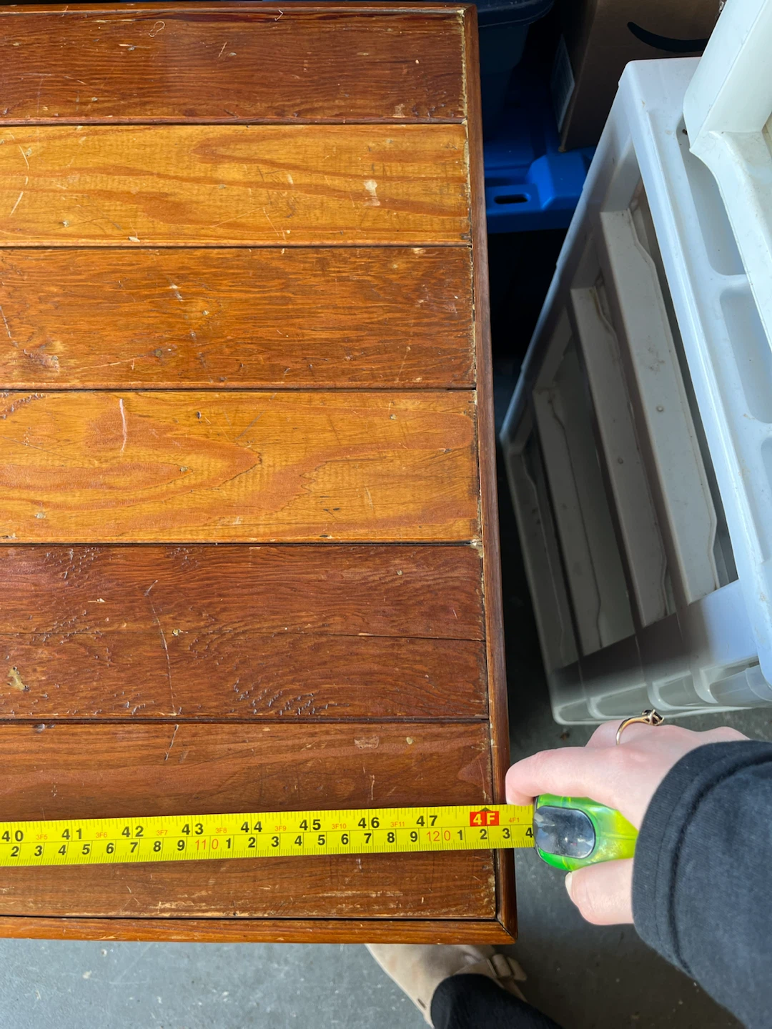 Vintage cedar Wooden Storage Chest Trunk - photo 4