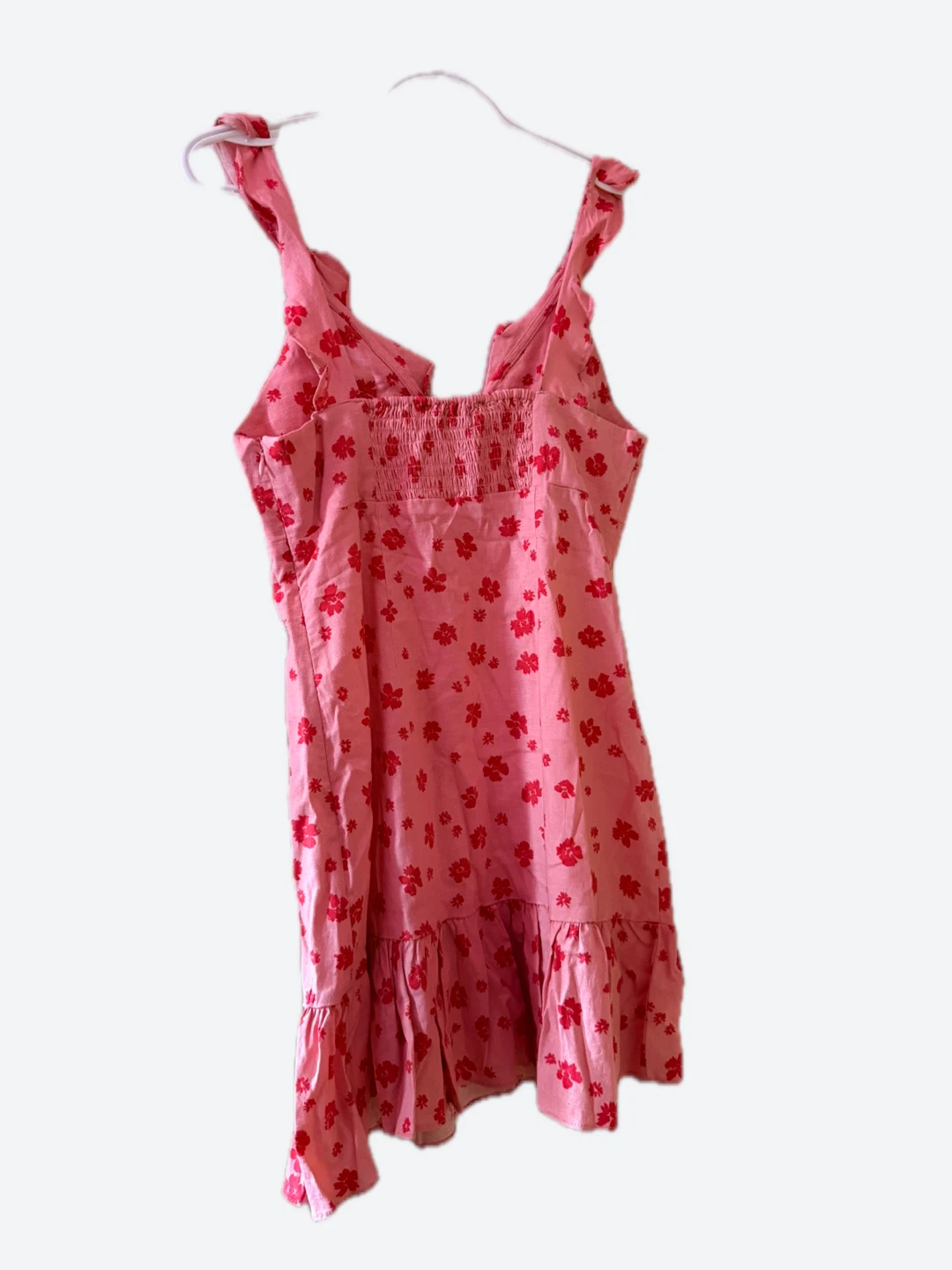 Zara Pink Floral Ruffle Mini Dress - Size Medium - photo 2