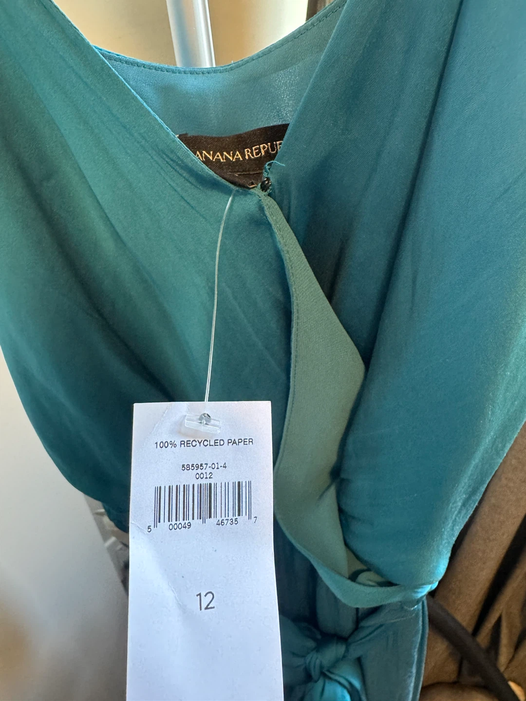 Banana Republic Teal Jumpsuit Size 12 - photo 4