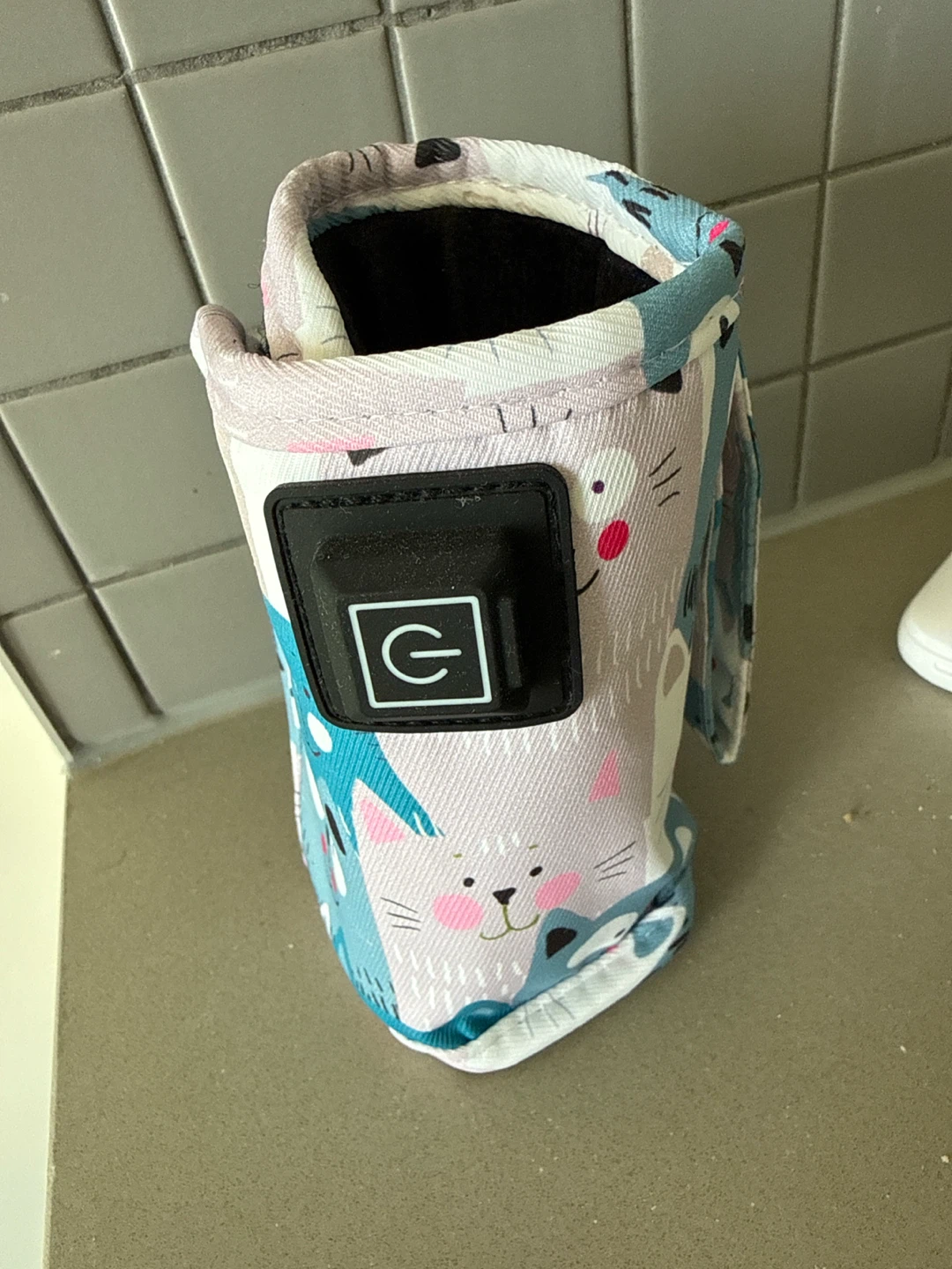 USB Heated Bottle Warmer Cover - Cute Cat Design