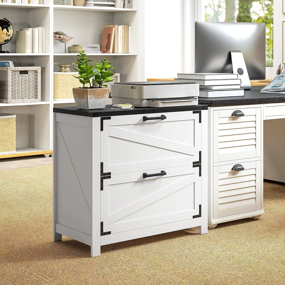 2 Drawer File Cabinet, Farmhouse Lateral Filing Cabinet