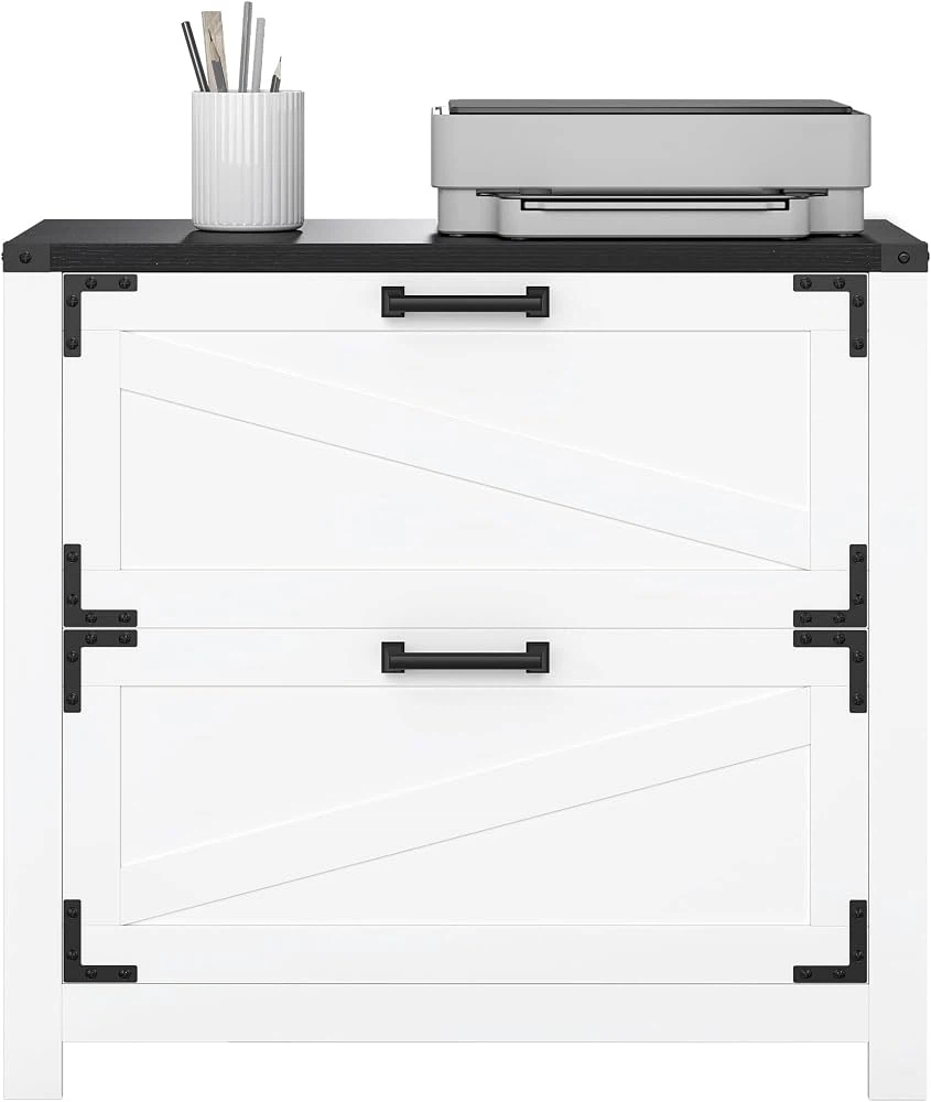 2 Drawer File Cabinet, Farmhouse Lateral Filing Cabinet - photo 3