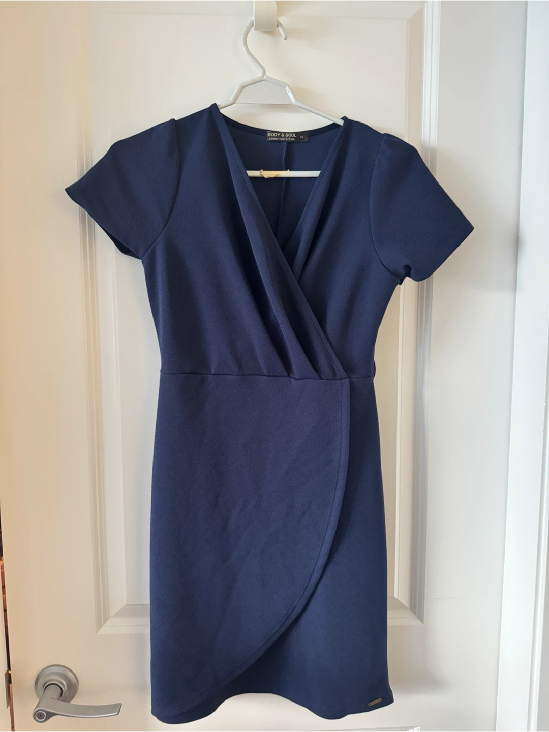 Navy Blue Wrap Dress