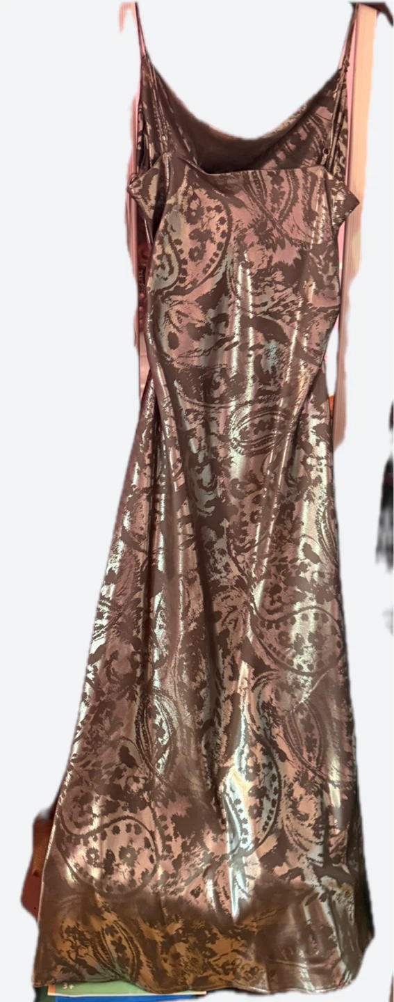 Zara Metallic Paisley Print Slip Dress - photo 3
