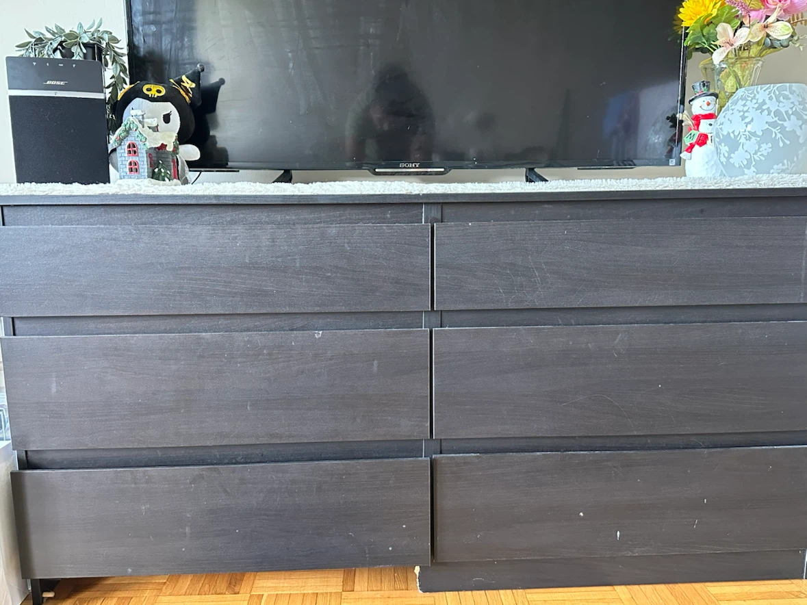 Dark Wood 6-Drawer Dresser - photo 3