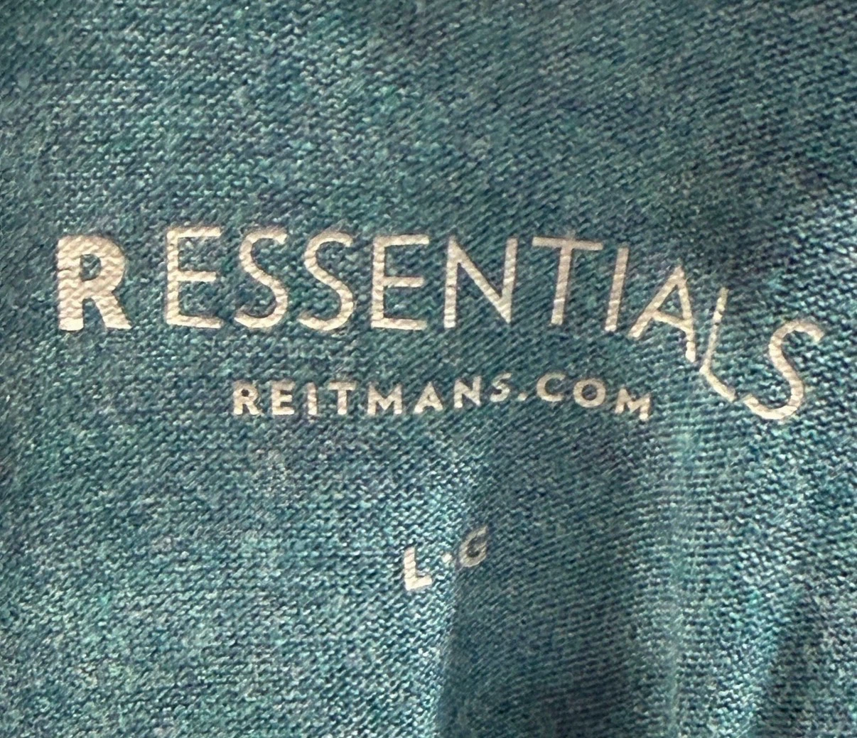 Reitmans Essentials Women’s Teal V-Neck Stretch T-Shirt (Size L) - photo 2