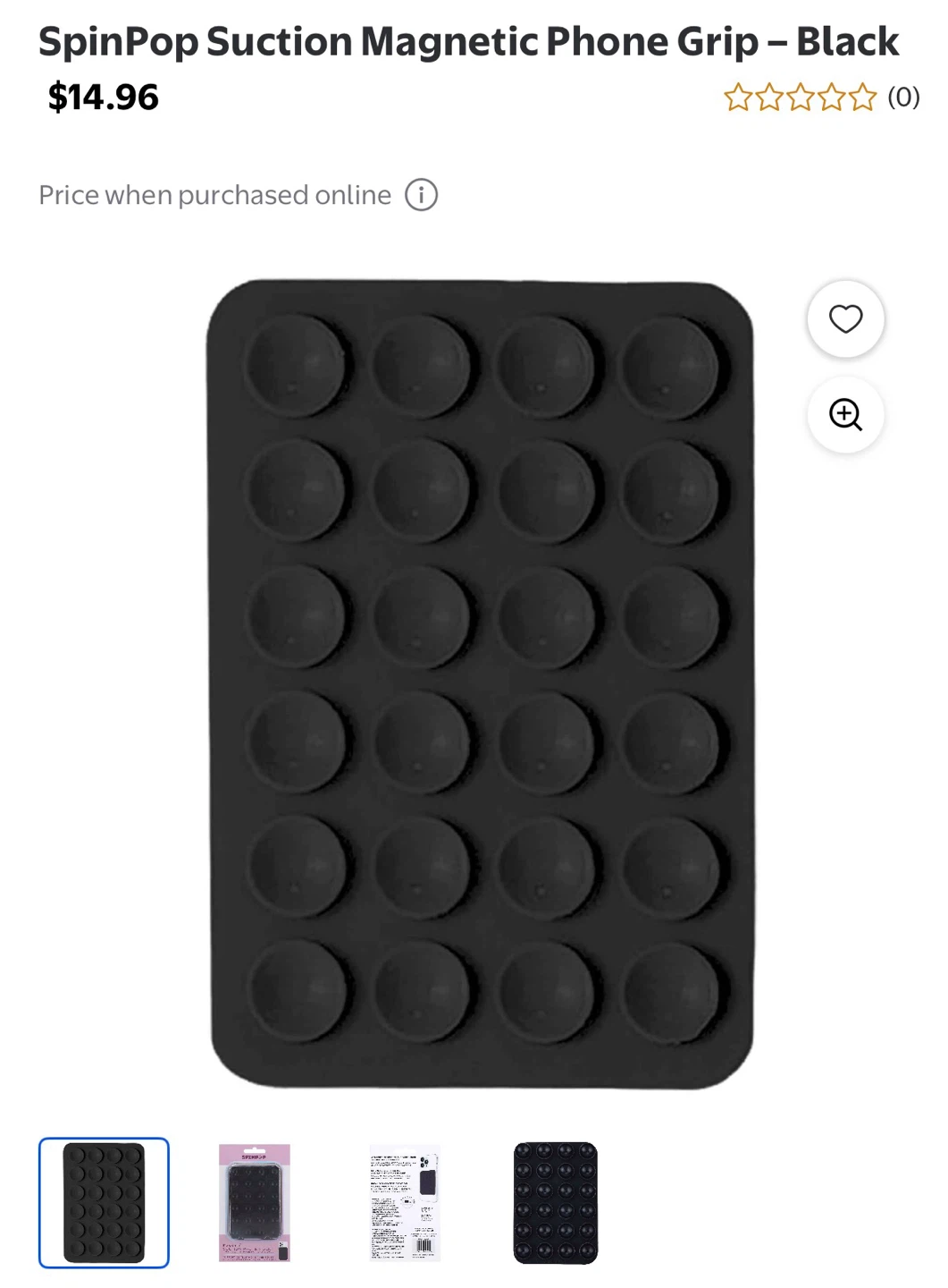 New Black Suction Cup Grip Pad for phones