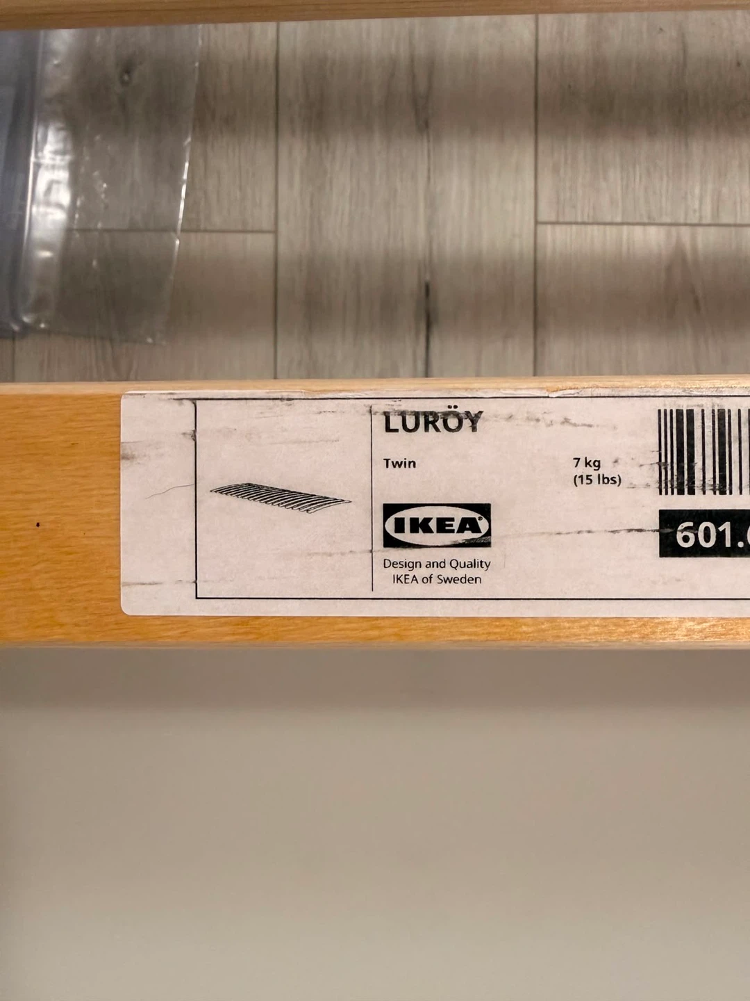 IKEA Luroy Twin Slatted Bed Base with GRUSNARV Bed Frame - photo 3