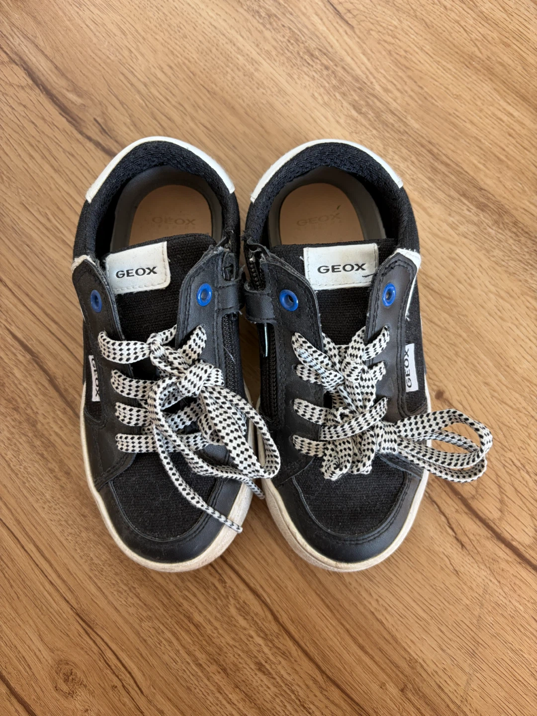 Geox Black Sneakers with Flame Detail - Size 10.5