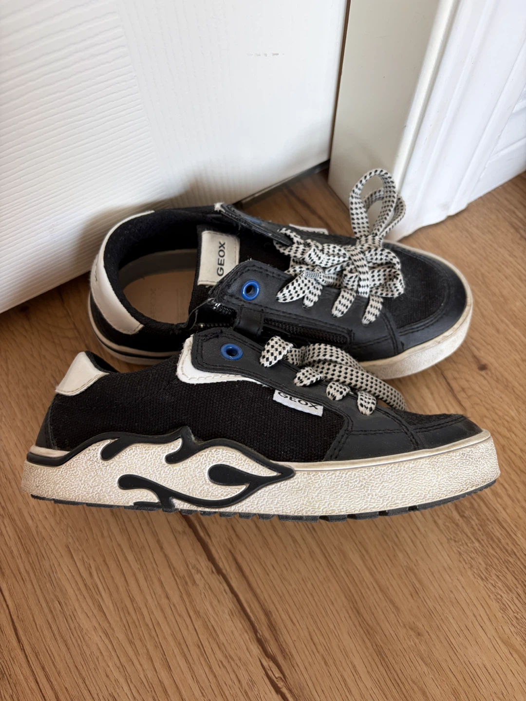 Geox Black Sneakers with Flame Detail - Size 10.5 - photo 2