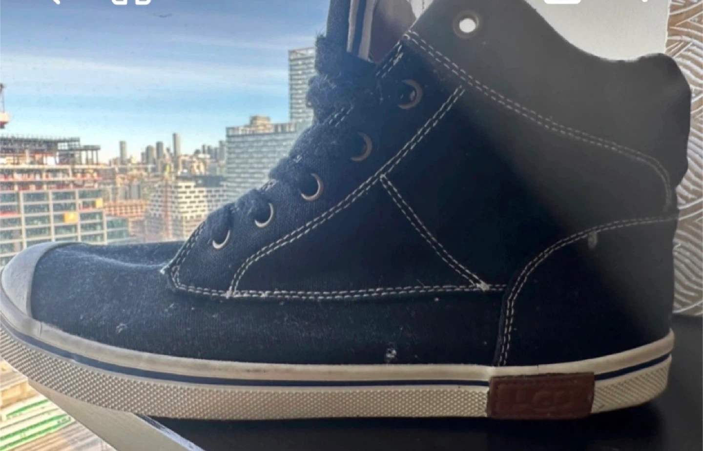 UGG Black Canvas High-Top Sneakers - photo 2