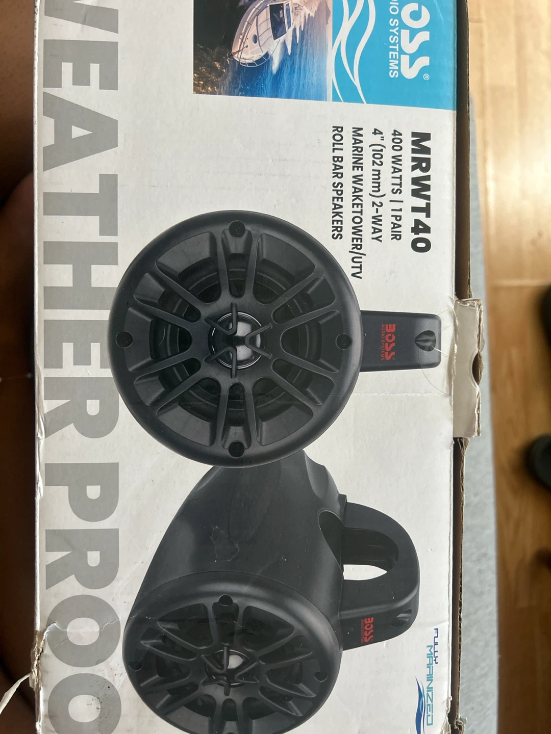 BOSS MRWT40 4" Marine Waketower/UTV Roll Bar Speakers