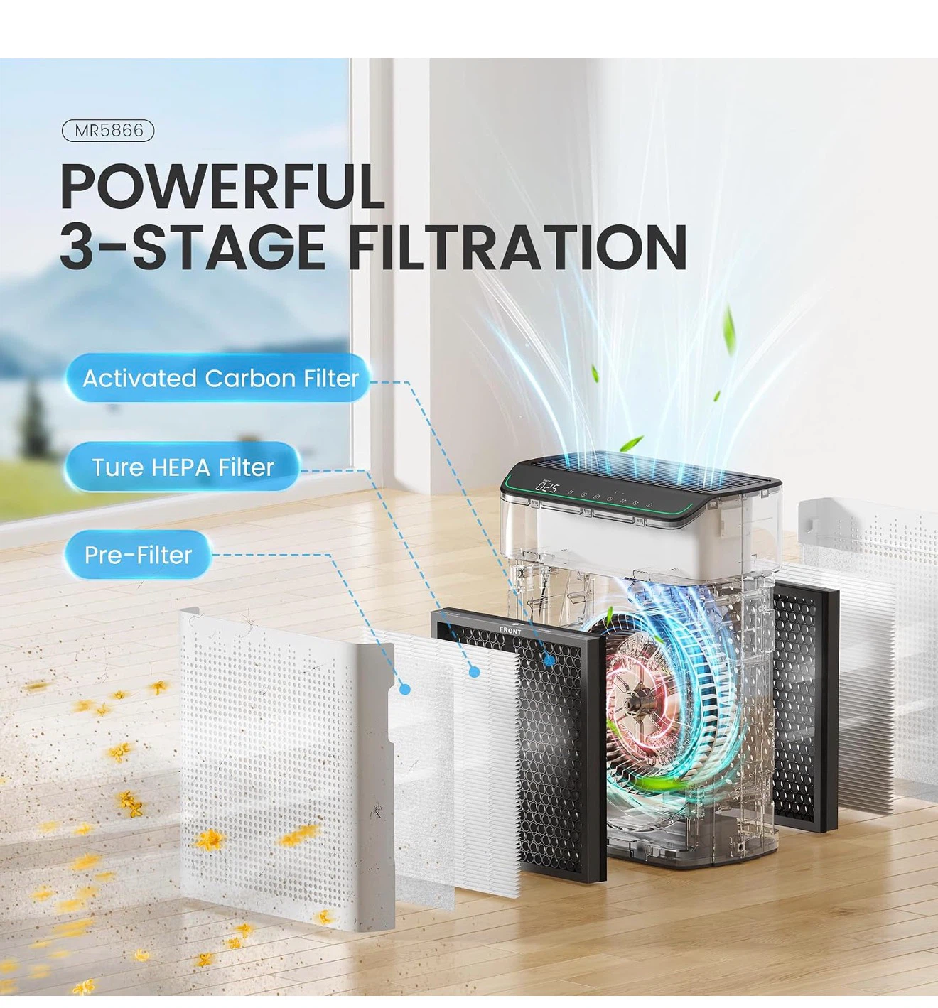 MERONTE Air Purifier - Ivory - photo 4