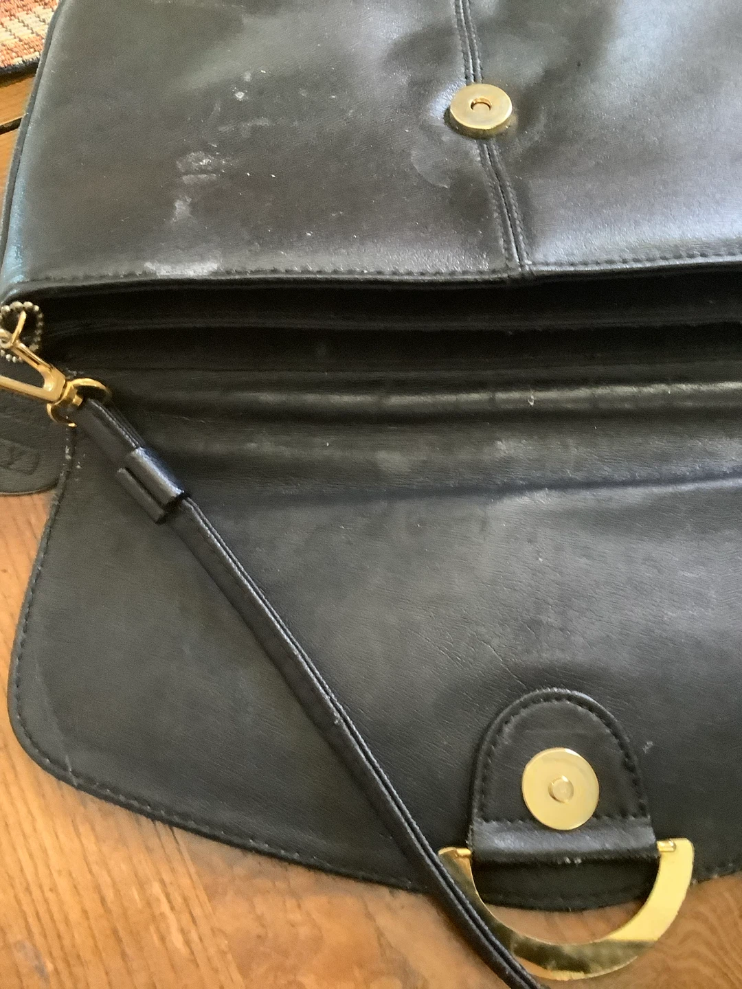 Black Leather Clutch Purse - photo 2