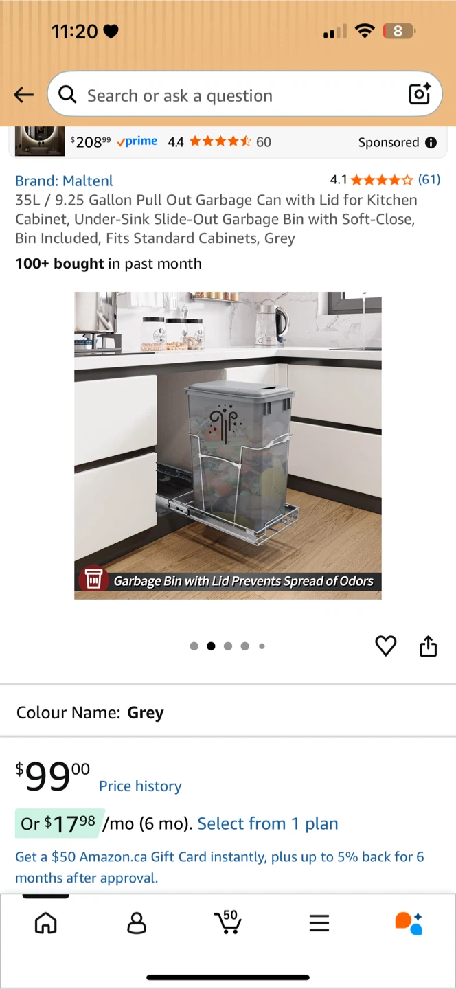 35L Pull Out Garbage Can with Lid - photo 3