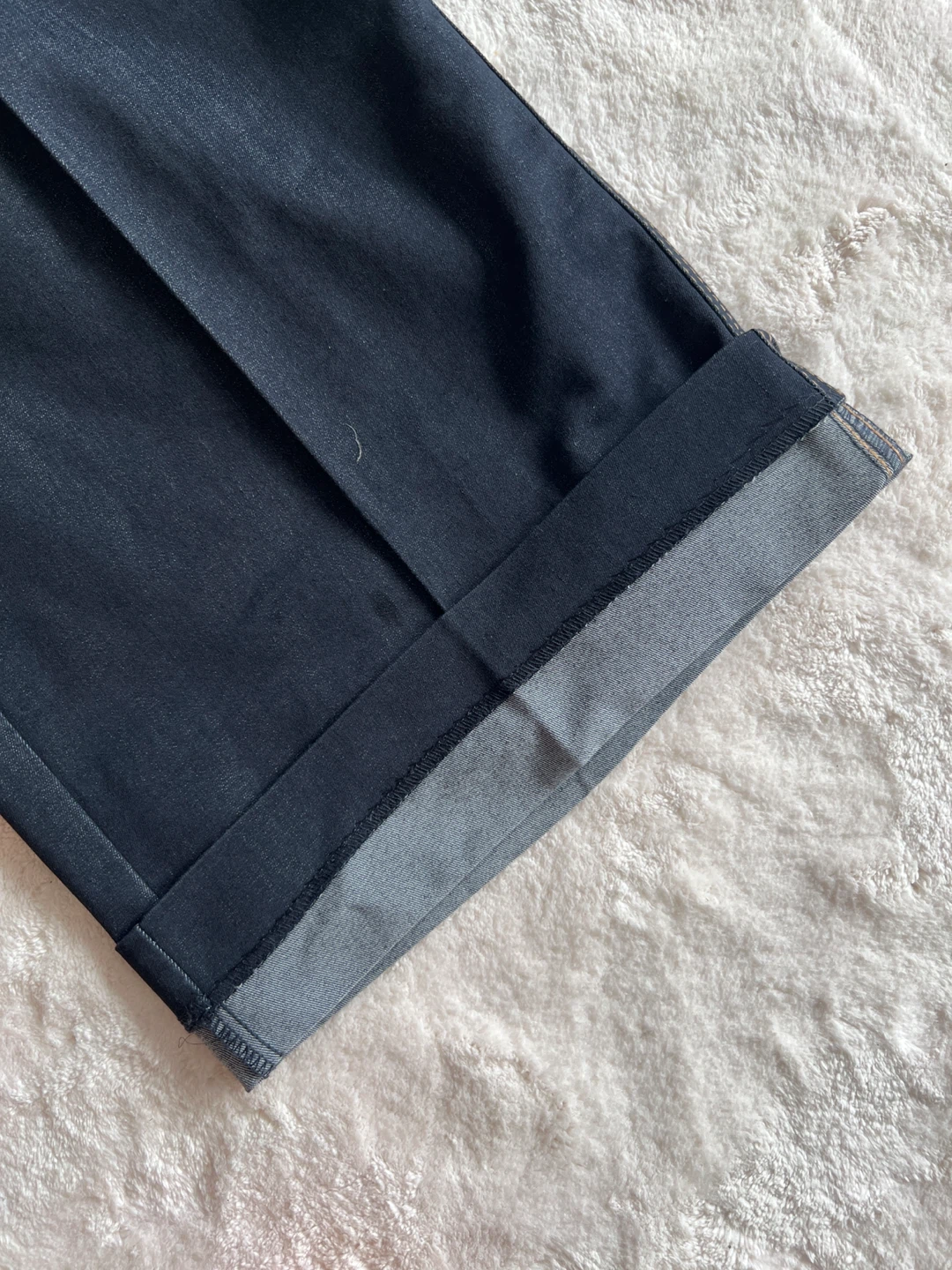 ZARA Dark Wash Denim Wide Leg Pants - photo 2