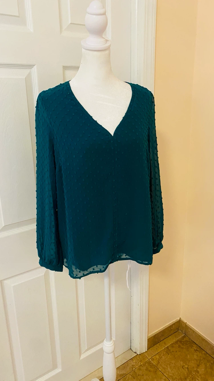 J crew size small clip dot blouse - photo 2