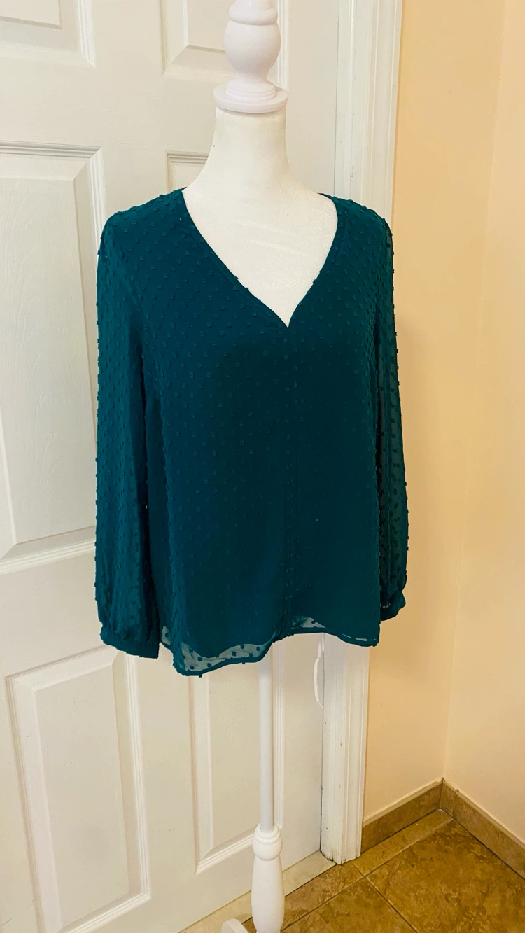 J crew size small clip dot blouse - photo 5