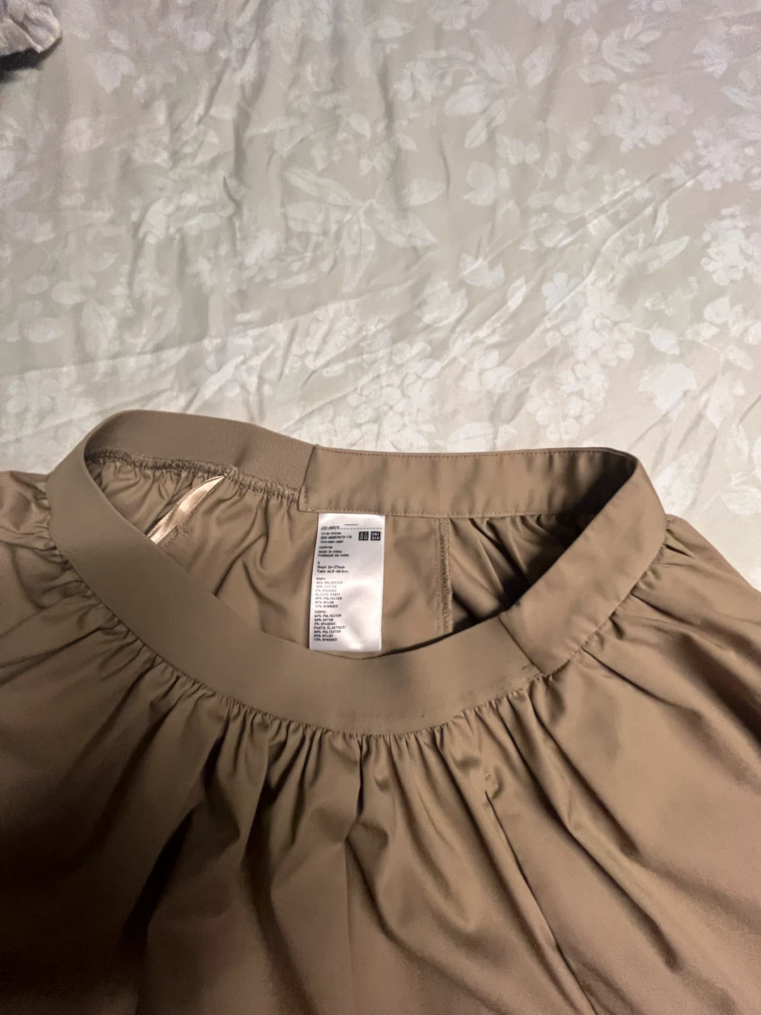 Uniqlo Beige cotton  Midi Skirt- (Fits S–M) - photo 4