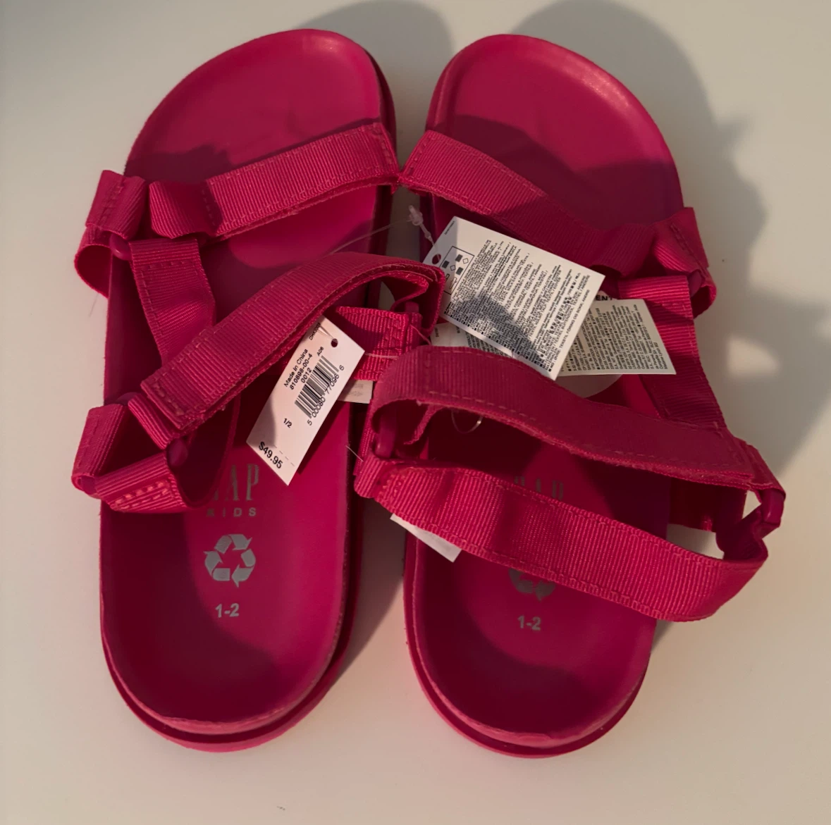 New Gap Kids Pink Sandals size  1 - 2 - photo 2