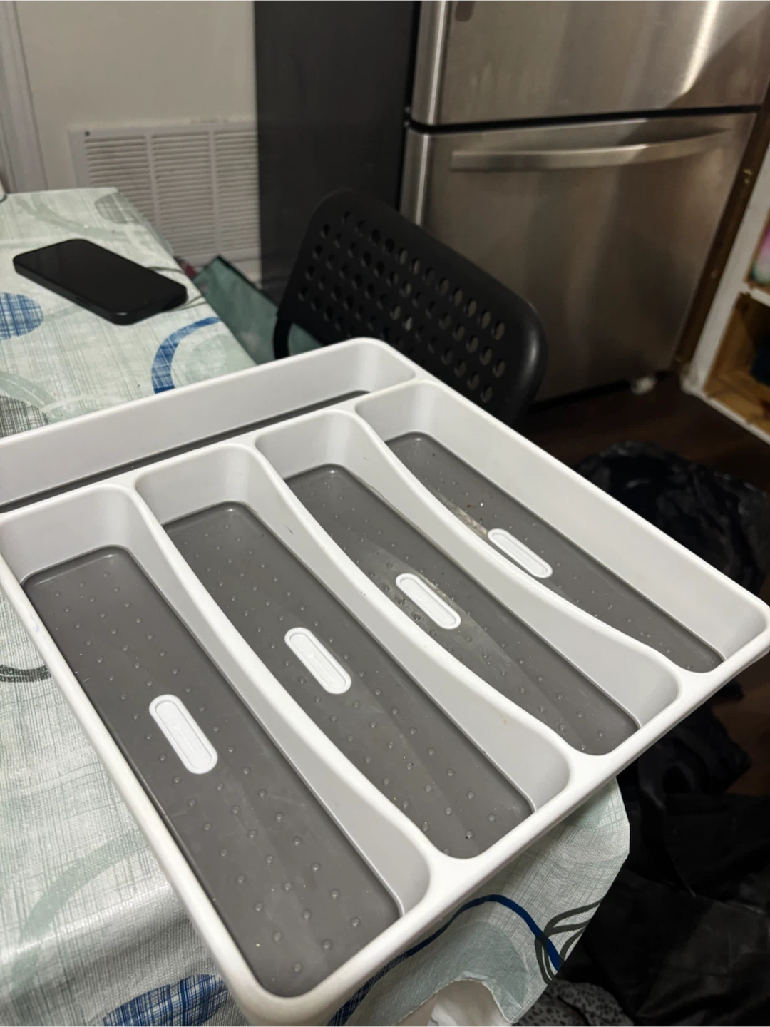 White Plastic Cutlery Organizer Tray - photo 2