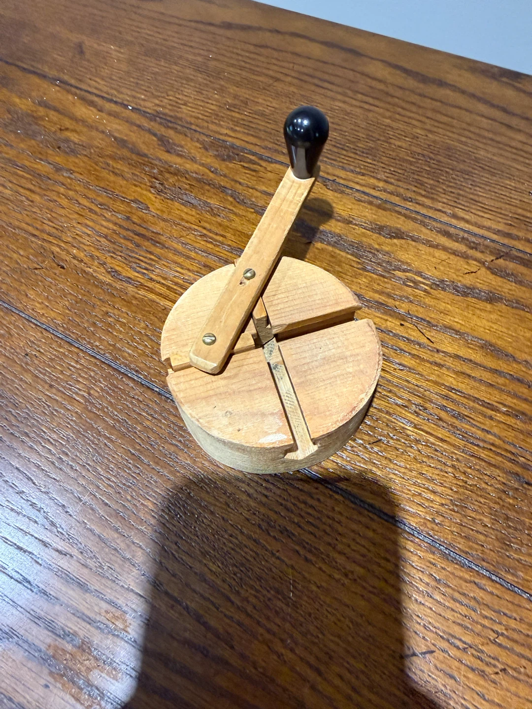 Vintage Wooden "Do-Nothing Machine" Desk Toy