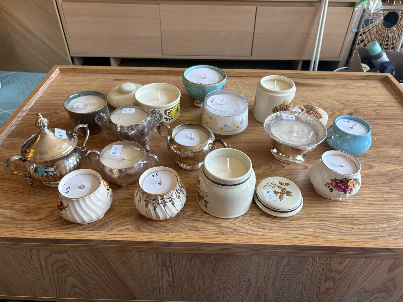 15 Assorted Scented Candles in Decorative Holders