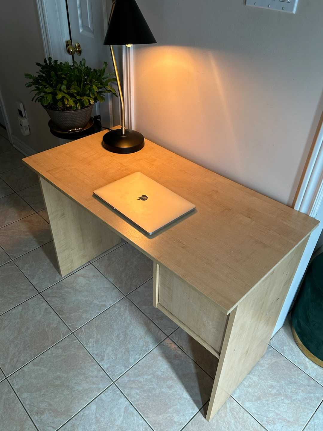 Light Wood Desk with Drawer - photo 3