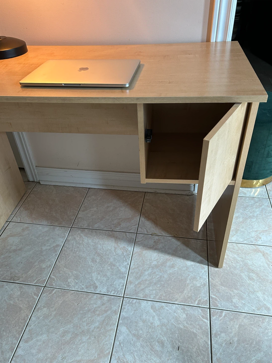 Light Wood Desk with Drawer - photo 4
