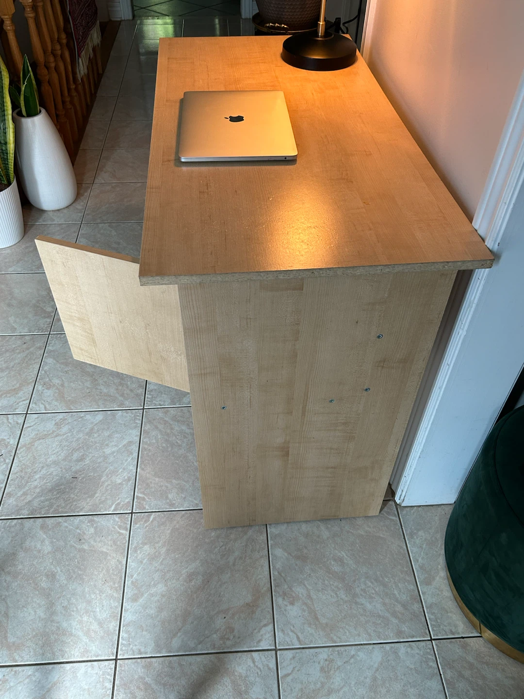 Light Wood Desk with Drawer - photo 5
